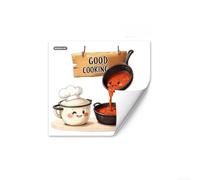 TDCuizent Autocollant mural moderne et simple en PVC pour cuisine, salon, chambre à coucher, décoration d'intérieur, art minimaliste, s'applique en vinyle, feuille simple de 30 x 30 cm