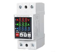TDCuizent Compteur d'énergie réglable avec protection contre la surtension 63 A 130-300 V - Protecteur à réinitialisation automatique trois couleurs pour la maison, le bureau, l'hôtel - Surveillance