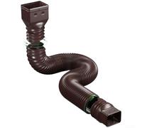 TDCuizent Extension de tuyau de descente extensible avec coude en S pour un drainage efficace - Convient aux carreaux de drainage de 5,1 x 7,6 x 7,6 x 10,2 cm - Réglable de 53,3 à 152,4 cm - Pour la