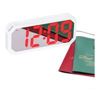 TDCuizent Grand réveil numérique à LED avec affichage de la température et du calendrier, luminosité réglable, format 12/24 heures, horloge de chevet multifonctionnelle pour la maison, le bureau, la