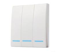 TDCuizent Interrupteur mural sans fil de type 86 - 433 MHz - Télécommande RF - Pas de câblage nécessaire - ABS blanc - domotique intelligente pour LED fluorescente à incandescence - Pour salon