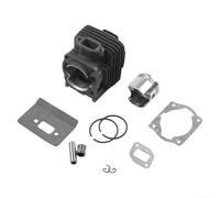 TDCuizent Kit de piston cylindrique de 44 mm avec ensemble de joints pour moteur de débroussailleuse 52CC 44F-5 en aluminium avec anneaux de piston et roulement à goupilles Design léger