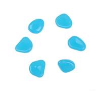 TDCuizent Lot de 200 galets décoratifs en résine étanches à énergie solaire pour allées, pelouses et cours, sans danger pour les animaux domestiques, bleu