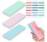 TDCuizent Panneau de rangement pour ruban adhésif pour la maison, le bureau, les loisirs créatifs, le bricolage, 45 emplacements en plastique PP pour ruban de masquage, support de bureau - Bleu, rose