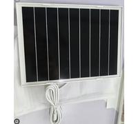 TDCuizent Panneau solaire 7 W pour caméra de sécurité IP65 étanche monocristallin avec support réglable à 360° USB et USB-C Kit d'alimentation (blanc)