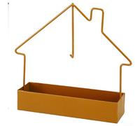 TDCuizent Porte-encens créatif minimaliste en forme de maison : brûleur en fer ignifuge pour cônes et bois Décoration élégante pour jardin, terrasse, camping 17,5 x 4,5 x 16 cm (7710F-01-Golden)