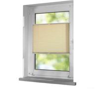 TDCuizent Rideau plissé semi-ombragé en polyester résistant à l'eau, installation sans perçage, filtrage de la lumière, pour salon, chambre à coucher, bureau, décoration d'intérieur, blanc, gris