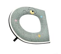 TDCuizent Tapis de toilette en coton et lin lavable en forme de U avec motifs de dessins animés, tapis de salle de bain doux et antidérapant pour toilettes standard, toutes saisons, décoration