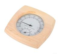 TDCuizent Thermomètre et hygromètre de sauna en bois - Jauge de température et d'humidité numérique précise pour la maison, le spa, le hammam, la construction en bois résistant à la chaleur, affichage