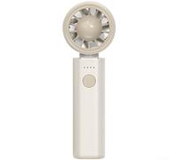 TDCuizent Ventilateur portable rechargeable par USB avec 4 vitesses et ventilateur de refroidissement personnel portable de 2000 mAh pour voyage, bureau, chargement de type C (blanc cassé)