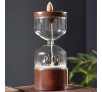TDGLEBUUU Brûleur D'encens À Reflux en Forme De Sablier, Encens De Montagne | Brûleur D'encens Coupe-vent, Glaçage Effet Cascade En Céramique Créative, Sablier De Bureau, Décoration