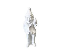 TDK CREATIONS Petite statue en résine Lutin grossier blanche 19 cm