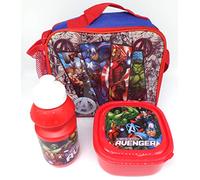 TDL Marvel Avengers Ensemble-Cadeau Sac Isotherme + Bidon + Boîte À Déjeuner - Licence Officielle - Lunch Bag + Sports Bottle + Sandwich Box - Gift Bundle