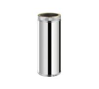 TDPS500 Conduit isolé double paroi poêle à bois 50 cm Ø200 - à l'unité | Compatible bois et fioul, avec isolation en laine de roche 30 mm sans pont thermique et collier d'union inclus.