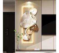 Tdsmyxgs Horloge Décorative Murale 3D avec Éclairage LED, Décoration Murale LED Moderne, Œuvre d'art Sculpturale Murale De Grand Format ; Convient Aux Entrées, Salons Et Chambres(D,45 * 90cm)
