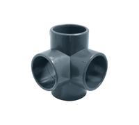 Té 4 voies PVC pression 90° Ø 63 mm - Fitt