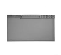 Te-612 Tapis de soudure en silicone résistant à la chaleur pour réparation électronique Kit station de brasage Gris 38 x 21 cm Taille flexible antidérapant pour surface Organisateur d'outils pour