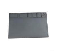 Te-618 Tapis de soudure en silicone résistant à la chaleur et antistatique pour station de réparation électronique avec porte-outils Gris 46 x 31 cm
