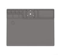 TE-711 Tapis de soudure résistant à la chaleur, 45 x 35 cm, tapis de réparation en silicone pour électronique, station de travail antidérapante pour téléphone, montre, ordinateur, bricolage