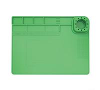 TE-722 Tapis de soudure en silicone pour installation de station de soudure résistant à la chaleur Travaux de réparation électronique DIY (vert)