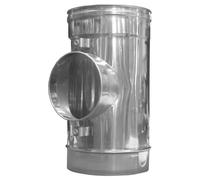 Té 90° pour couvercle de nettoyage ou raccord - simple paroi - Dinak SW6 180 mm