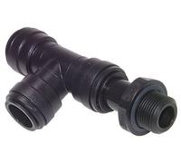 té à angle droit 22mm x G1/2'' Raccord enfichable à filetage mâle POM NBR FDA Rotatif