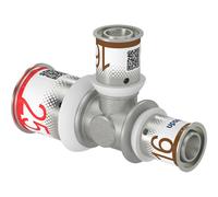 té à sertir - réduit - s-press plus - 25 mm vers 16 mm vers 16 mm - uponor 1070572
