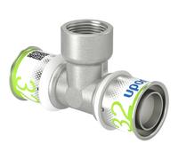 té à sertir - taraudage femelle - s-press plus - 32 mm vers 3/4 vers 32 mm - uponor 1070601