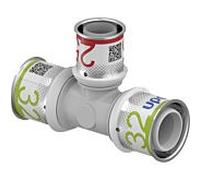 Té à sertir Uponor S-Press PLUS 1039961 32 x 25 x 32 mm, réduit, PPSU