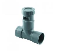 Té anti vide - INTERPLAST - 40 mm - Clapet équilibr. de pression - Aérateur à membrane - Emboîtement FF PVC