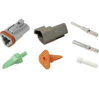 TE Connectivity 30S009 Cosse cylindrique mâle mâle, droit, femelle, droit Nombre total de pôles: 3 1 set