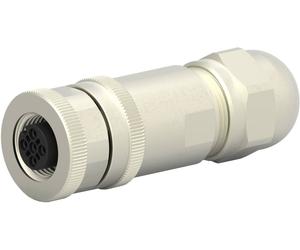 TE Connectivity T4110012021-000 Connecteur non confectionné pour capteurs/actionneurs M12 femelle, droit Nombre de pôles: 2 1 pc(s)