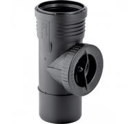 Té de nettoyage 90° Silent-PP avec trappe de visite ronde diamètre 110 mm GEBERIT