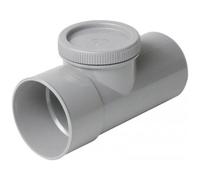 Té de visite pvc avec bouchon - mâle-femelle - Ø 100 mm - VT8 NICOLL