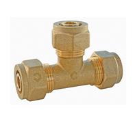 Raccord à compression Fixoconnect en T égal laiton 12mm