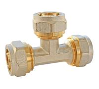 Té égal à compression SOMATHERM FOR YOU pour tube multicouche Ø16