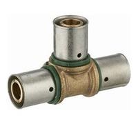 Té égal à sertir profil TH pour tube PER NOYON & THIEBAULT - Ø 16 mm Bague à sertir en inox - 3790-16L1 G