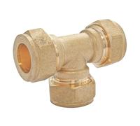 Té égal bicône en laiton pour tube cuivre 14mm Somatherm