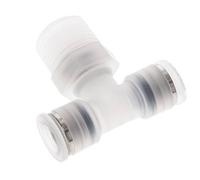 Té en ligne 10mm x R1/2'' Raccord enfichable à filetage mâle Laiton/PA 66 NBR Rotatif