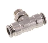 té en ligne 12mm x G3/8'' Raccord enfichable avec filetage mâle Acier inoxydable FKM FDA Rotatif