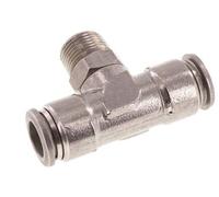 té en ligne 12mm x R3/8'' Raccord enfichable à filets mâles en acier inoxydable FKM rotatif