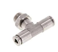 té en ligne 4mm x G1/8'' Raccord enfichable avec filetage mâle Acier inoxydable FKM FDA Rotatif