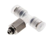 té en ligne 4mm x M 5 Raccord enfichable à filetage mâle PA/Acier inoxydable EPDM FDA Rotatif