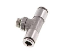 té en ligne 6mm x G1/8'' Raccord enfichable avec filetage mâle Acier inoxydable FKM FDA Rotatif