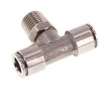 té en ligne 8mm x R1/4'' Raccord enfichable à filets mâles en acier inoxydable FKM rotatif
