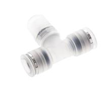 Té en ligne 8mm x R1/4'' Raccord enfichable à filets mâles Laiton/PA 66 NBR Rotatif