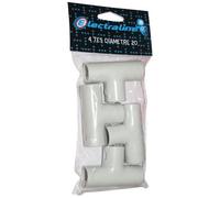Té IRO - 20 mm² - 120x250x40 mm - lot de 4 - gris