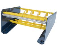 TE-Office Distributeur d'étiquettes Distributeur d'étiquettes en acier pour étiquettes autocollantes Appareil de table manuel jusqu'à 265 mm y compris 4 séparateurs de rouleaux