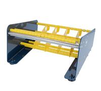 TE-Office Distributeur d'étiquettes manuel en acier pour étiquettes adhésives jusqu'à 265 mm avec 4 séparateurs de rouleau