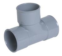 Té pied de biche NICOLL simple femelle-femelle à 87°30 - PVC gris - Ø 40/32 mm - TH288